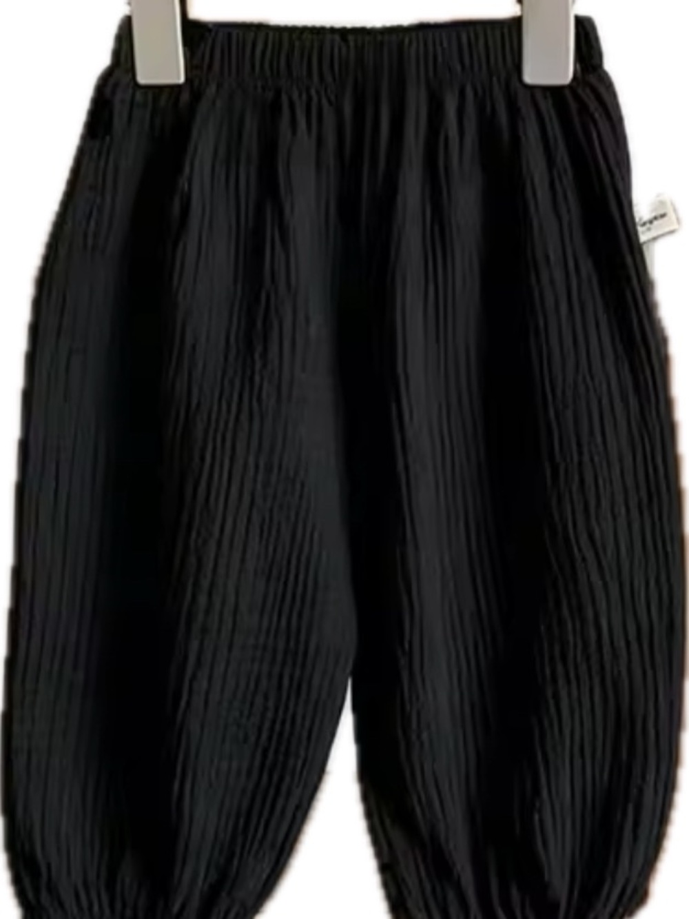 New baby, toddler boy girl Black Gauze Elastic Waist Summer Pants 12 months
